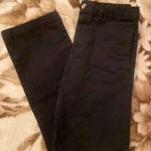 Wonder Nation Formal Straight Stretch Twill Pants; Black, Size 18